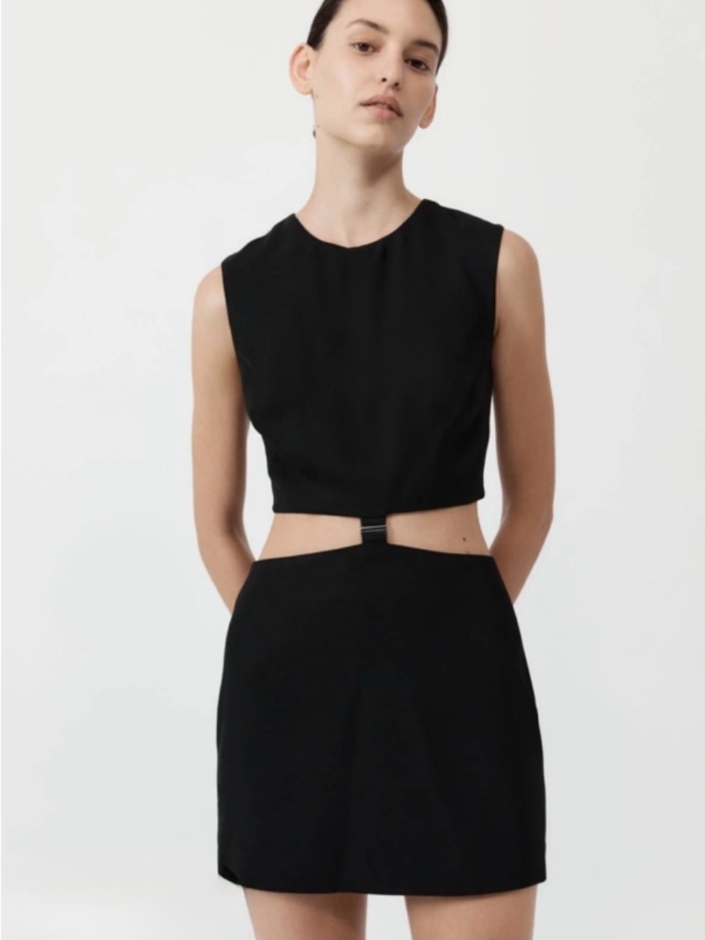 St. Agni Clip Buckle Mini Dress
